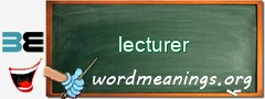 WordMeaning blackboard for lecturer